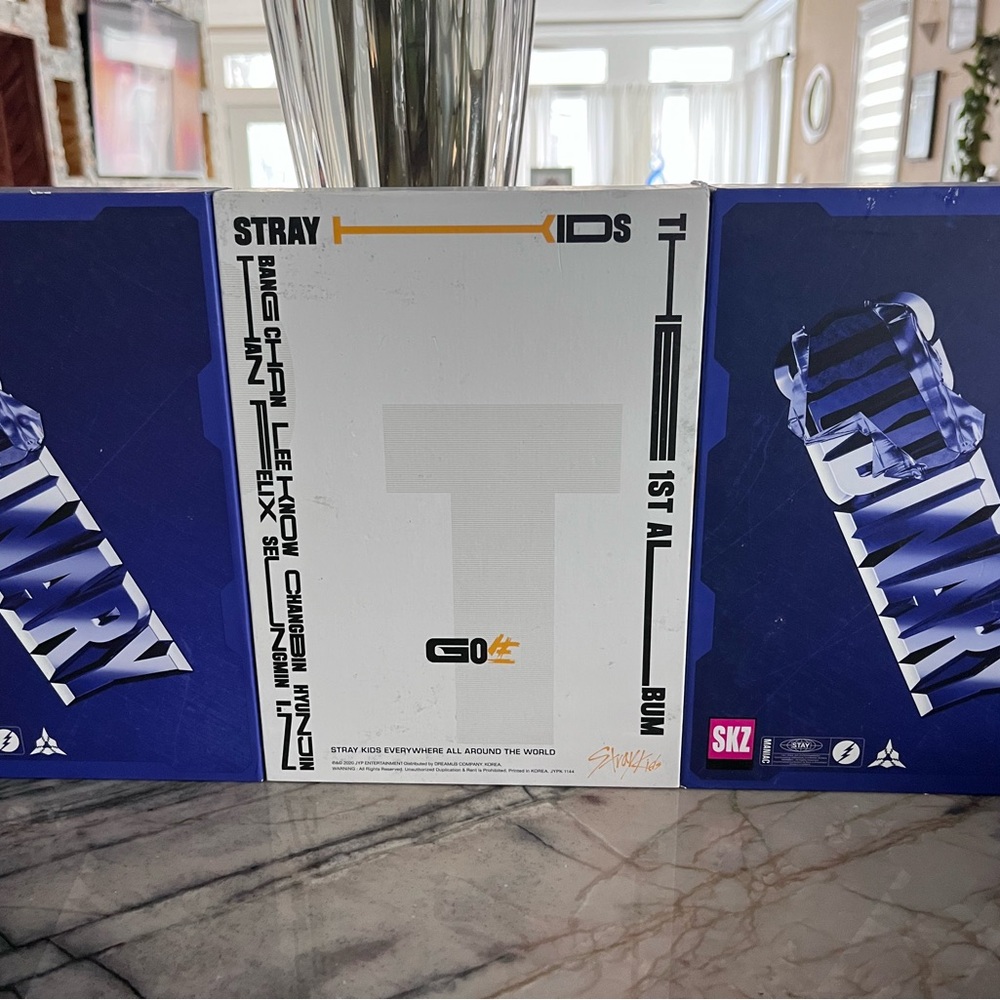 Stray Kids Album Set with Blue and White Design